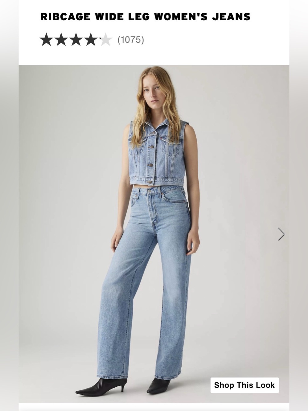 Levi’s Ribcage Wide Leg Women's Jeans - Light Blue